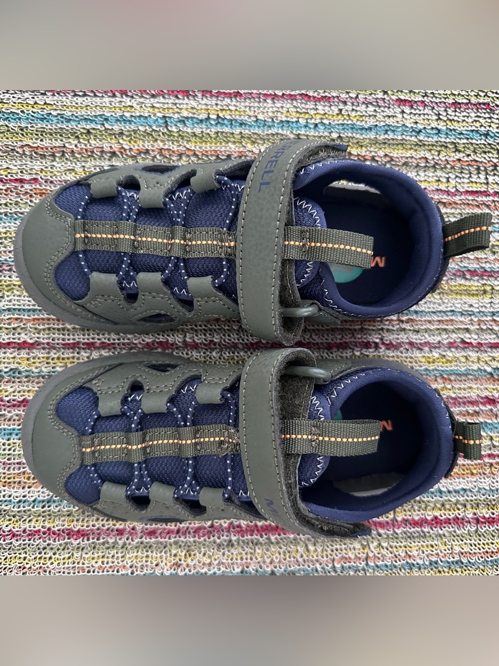 Merrell Kids Hydro Trekker Dark Green and Navy
